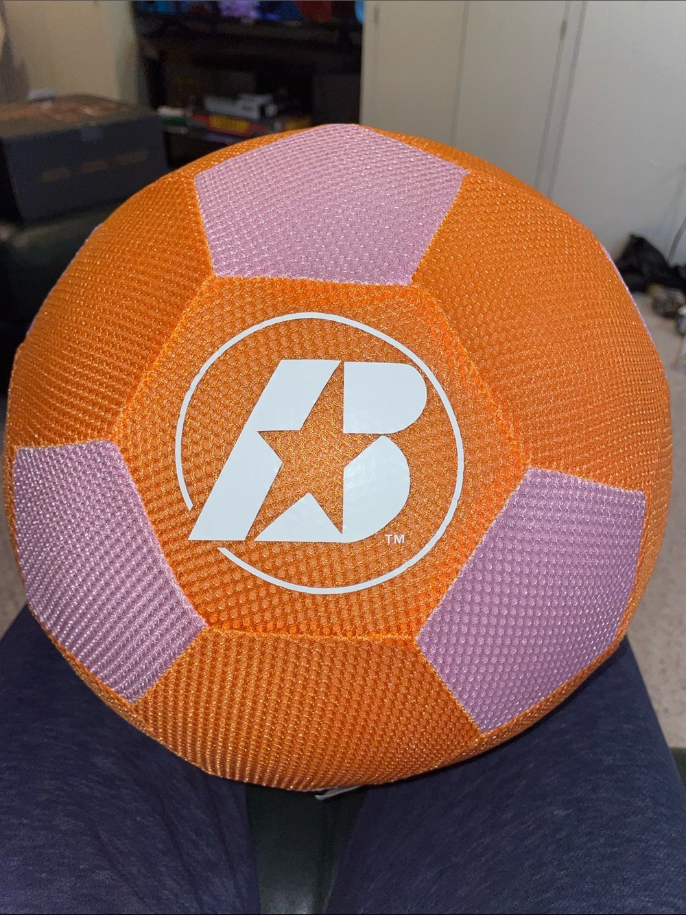 Bright Orange & Pink soccer Ball